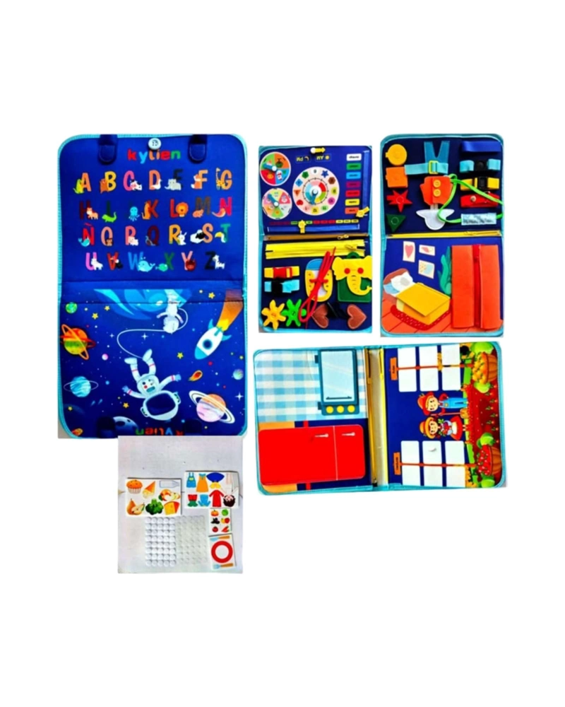 JUGUETE EDUCATIVO LIBRO SENSORIAL DIDACTICO TIPO MALETIN - 6