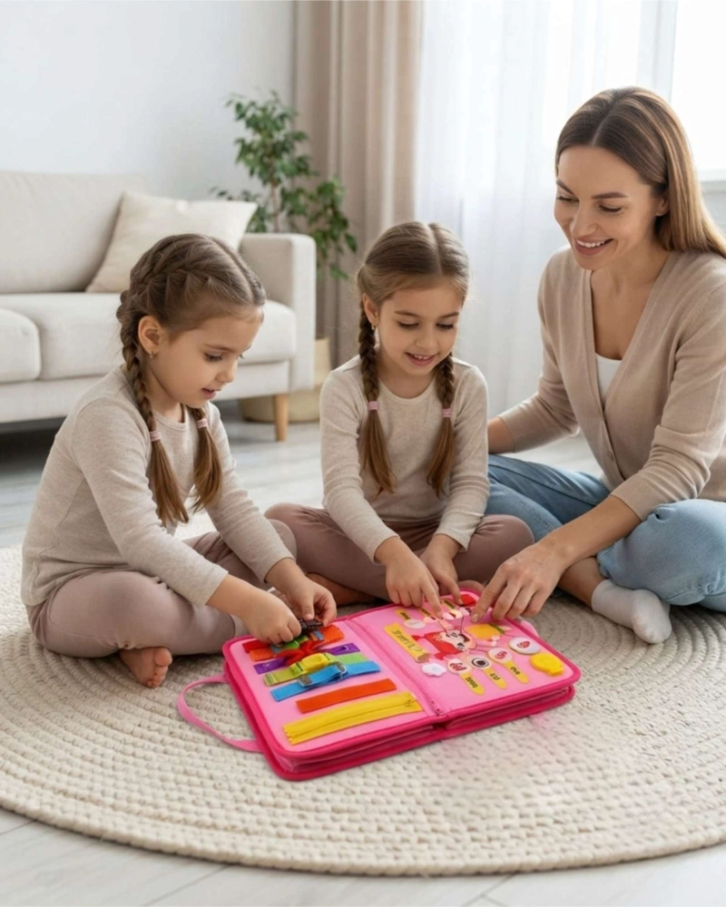 JUGUETE EDUCATIVO LIBRO SENSORIAL DIDACTICO TIPO MALETIN - 1