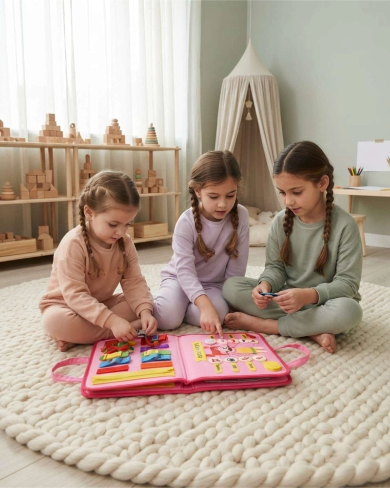 JUGUETE EDUCATIVO LIBRO SENSORIAL DIDACTICO TIPO MALETIN - 4