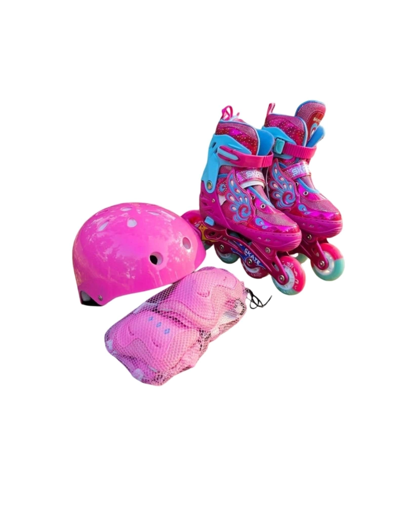 SET DE PATINES ROLLER CON LUCES EN RUEDAS MAS KIT DE SEGURIDAD TALLA S - 6