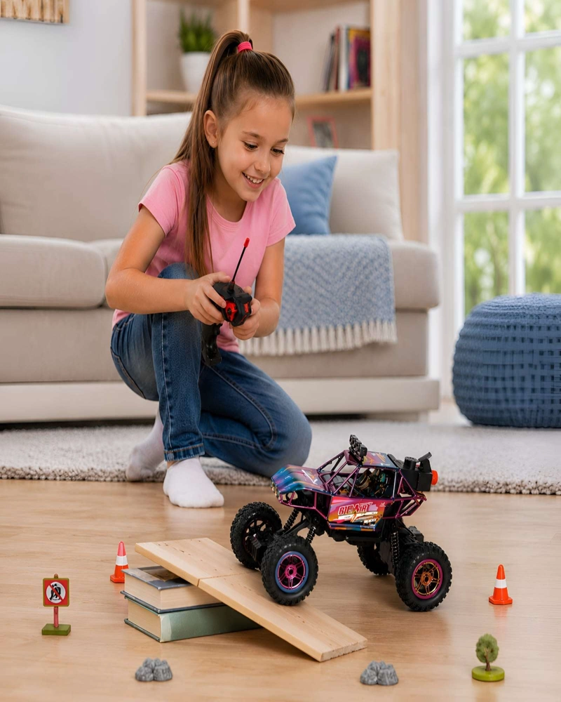 AUTO RC TODO TERRENO ESCALA 1:16 CON LUCES LED Y SISTEMA DE SPRAY HUMO - 3