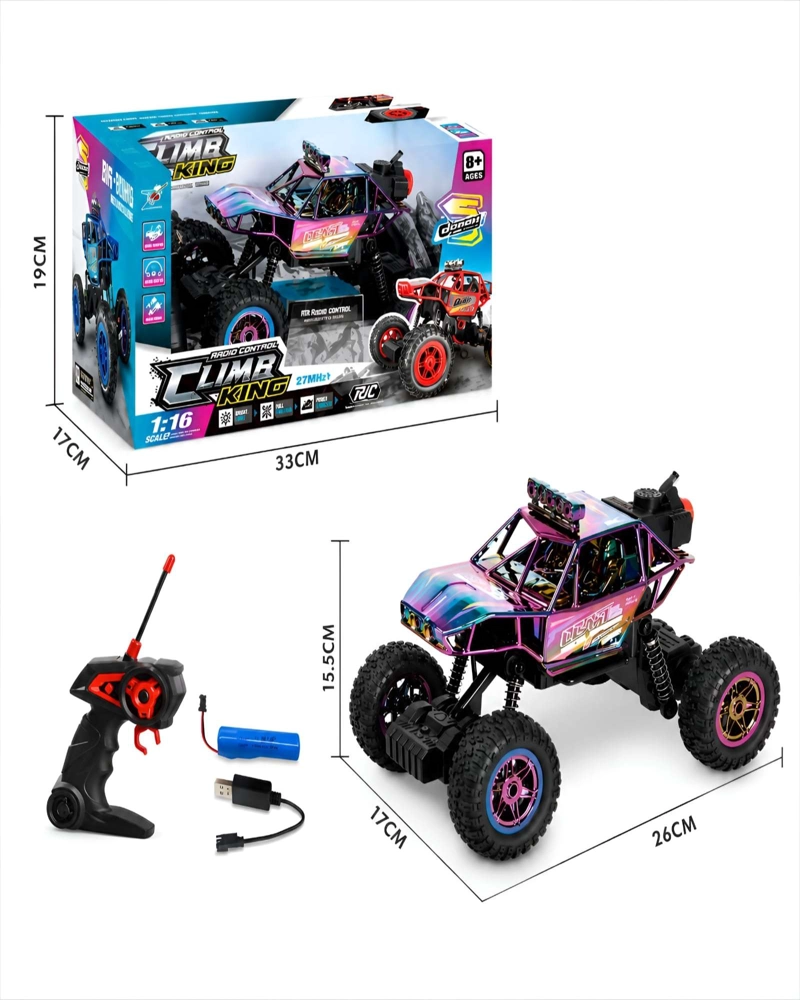 AUTO RC TODO TERRENO ESCALA 1:16 CON LUCES LED Y SISTEMA DE SPRAY HUMO - 6