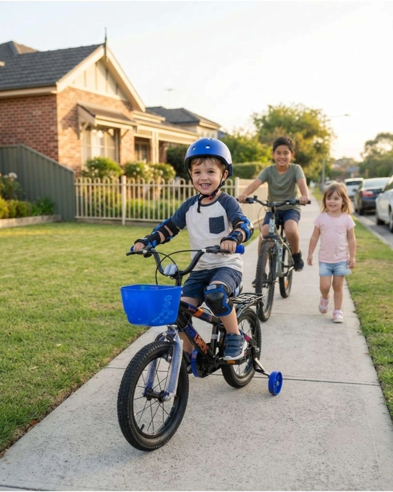 BICICLETA NIÑOS ARO 14 COMBO SEGURIDAD: INCLUYE CASCO Y PROTECCIONES - 2