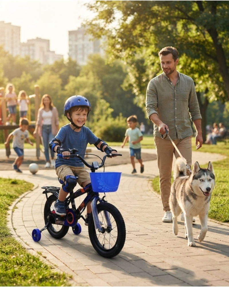 BICICLETA NIÑOS ARO 14 COMBO SEGURIDAD: INCLUYE CASCO Y PROTECCIONES - 4