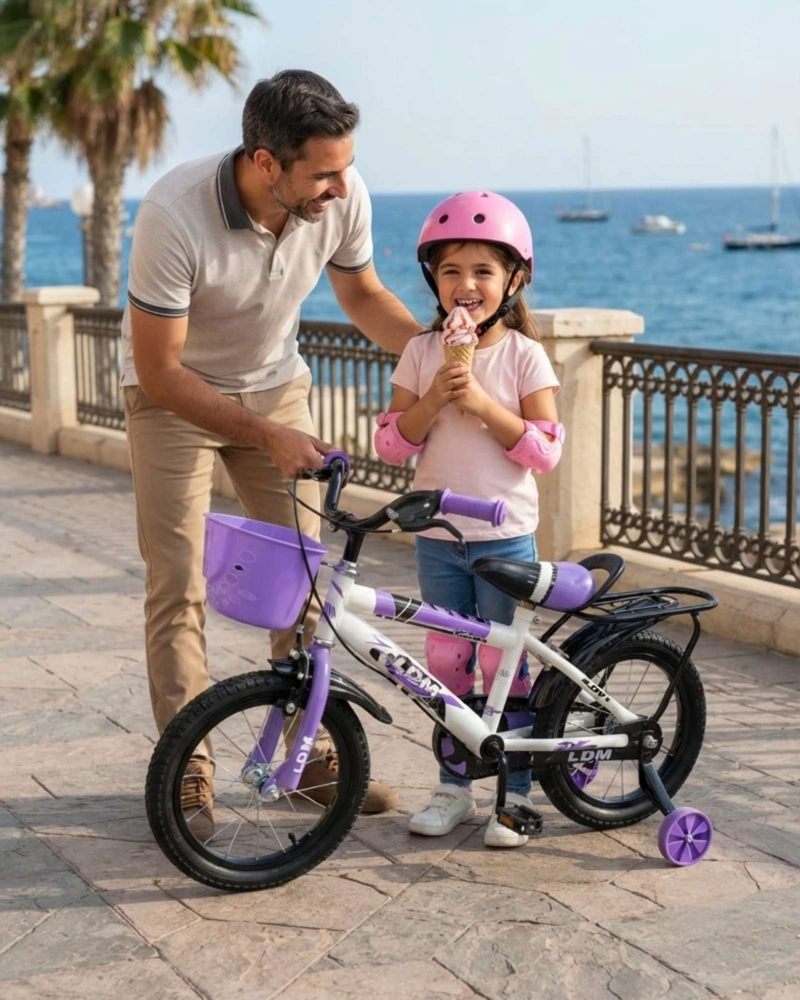 BICICLETA NIÑOS ARO 14 COMBO SEGURIDAD: INCLUYE CASCO Y PROTECCIONES - 1