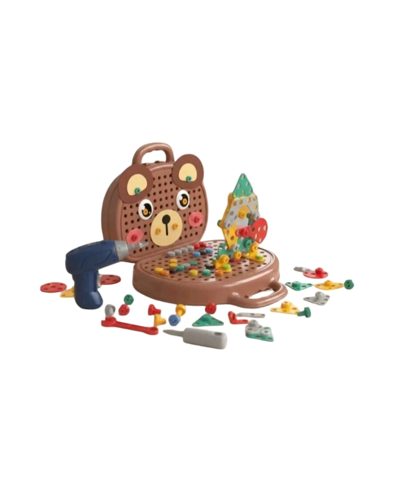 JUEGO DE ENCAJE Y CONSTRUCCION 3D INFANTIL CON TALADRO ELE CTRICO - 6
