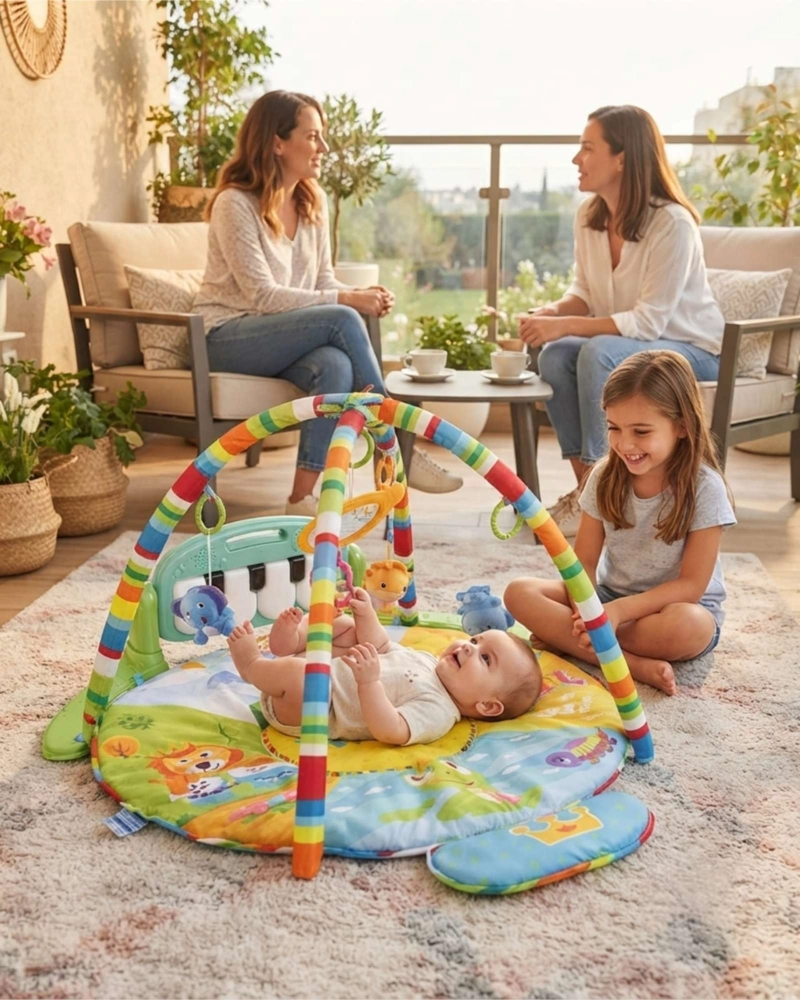 GIMNASIO INFANTIL MULTISENSORIAL CON DOBLE ARCO DE JUEGOS - 2