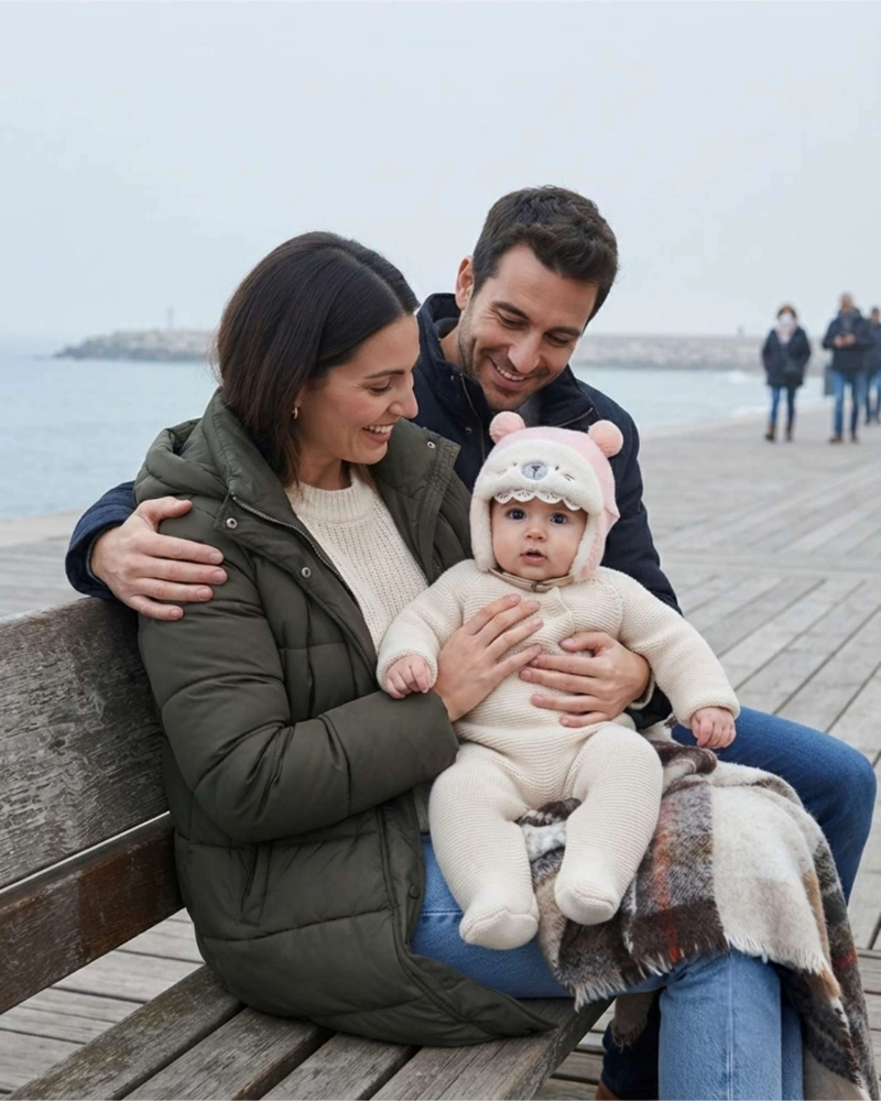 GORRO DE INVIERNO PARA BEBE  CON CHIPORRO: ULTRA CALIDO, SUAVE Y ANTIFRIO - 1