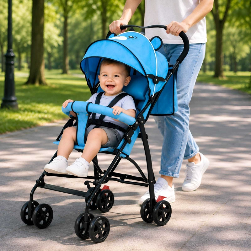 COCHE DE PASEO PLEGABLE Y LIVIANO PARA BEBE - 4