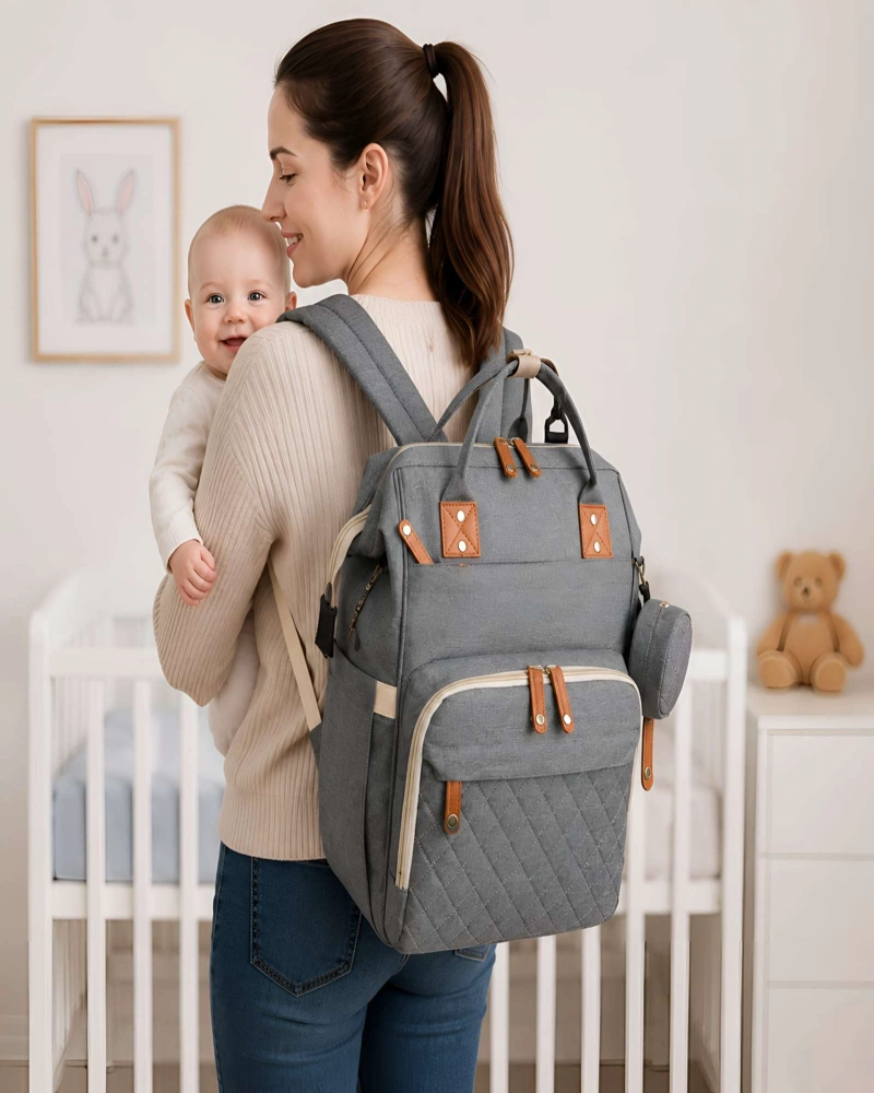 MOCHILA PARA BEBE MATERNAL MULTIFUNCION E IMPERMEABLE - 5