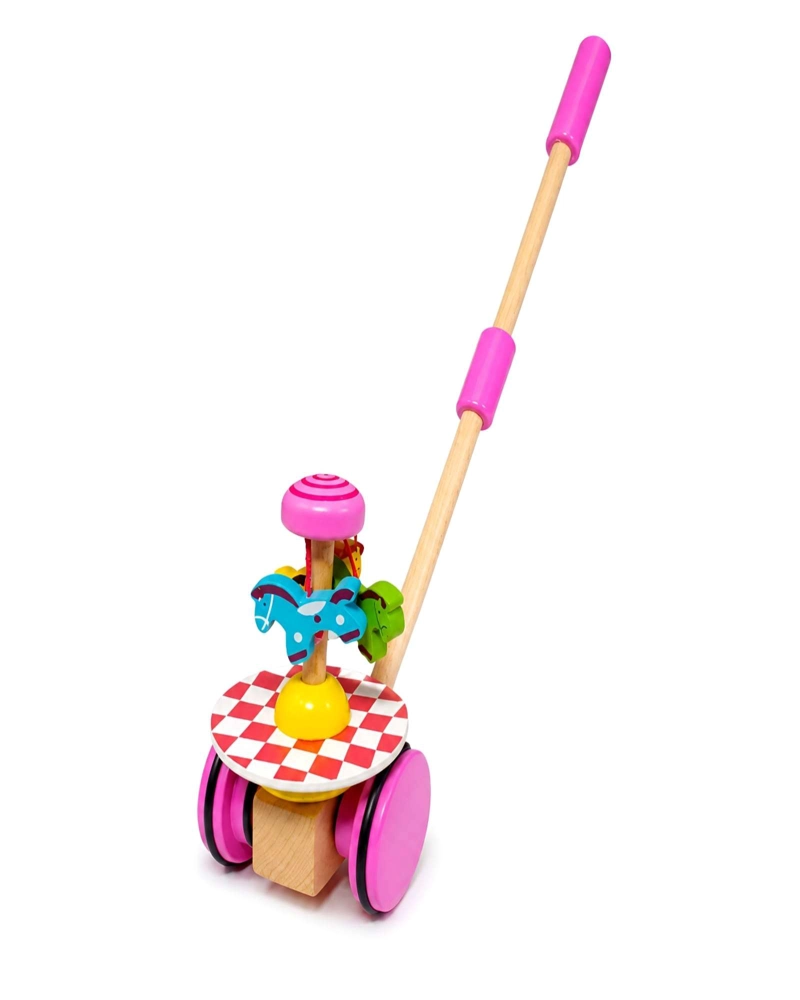 JUGUETE DE ARRASTRE Y EMPUJE DE MADERA: CAMINADOR DIDACTICO PARA BEBE S - 6