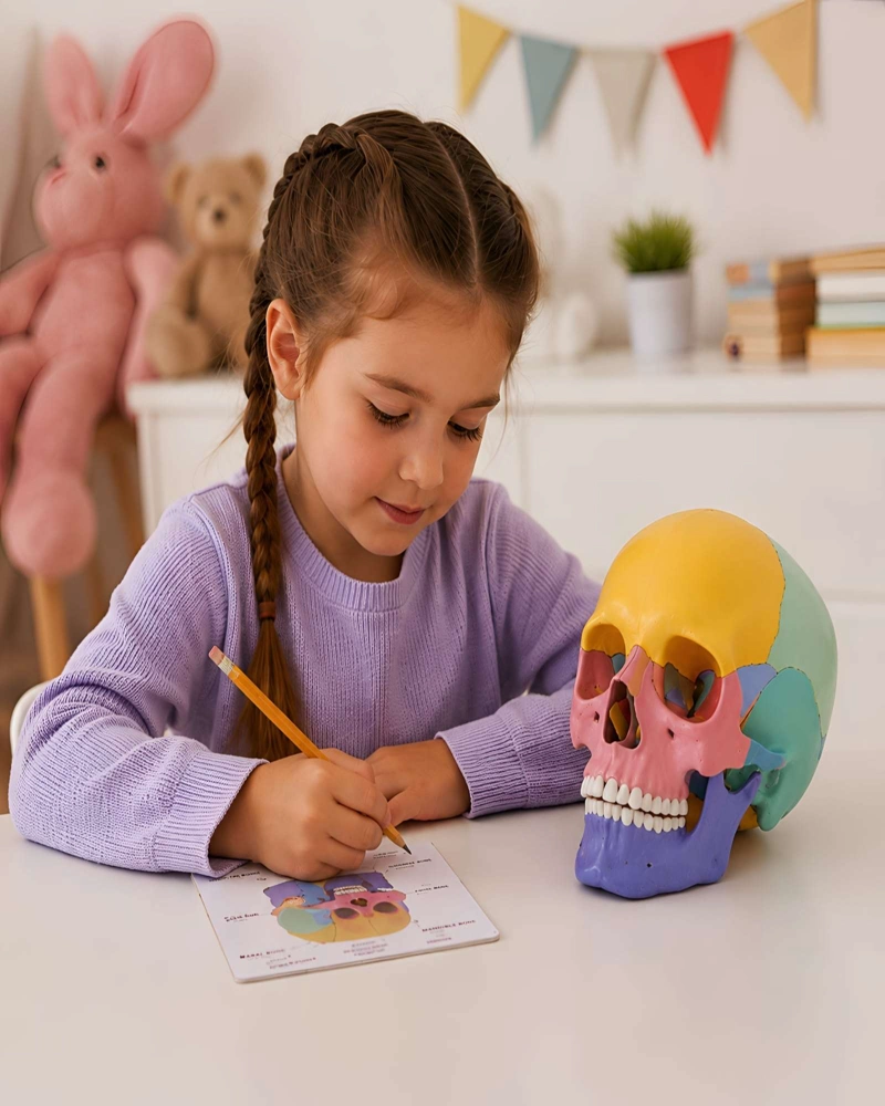 SET DE CIENCIA INFANTIL CRANEO HUMANO DIDACTICO CON TARJETAS EDUCATIVAS - 3