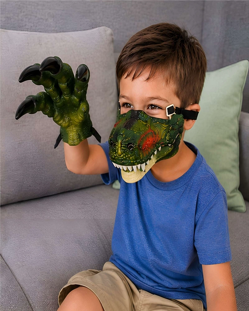 KIT JURASICO INTERACTIVO: MASCARA Y GARRAS DE DINOSAURIO - 2