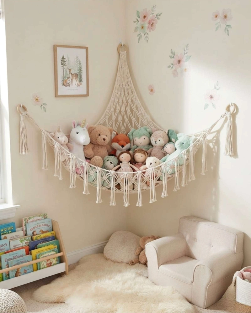 COLGADOR ORGANIZADOR DE PELUCHES PARA PUERTA Y PARED AHORRA ESPACIO - 1