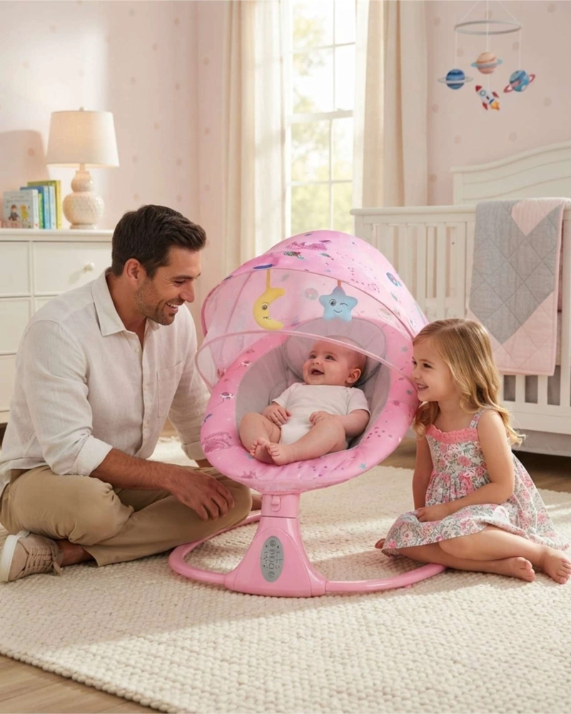SILLA NIDO MECEDORA 360 CON MOSQUITERO Y PANEL INTELIGENTE - 1