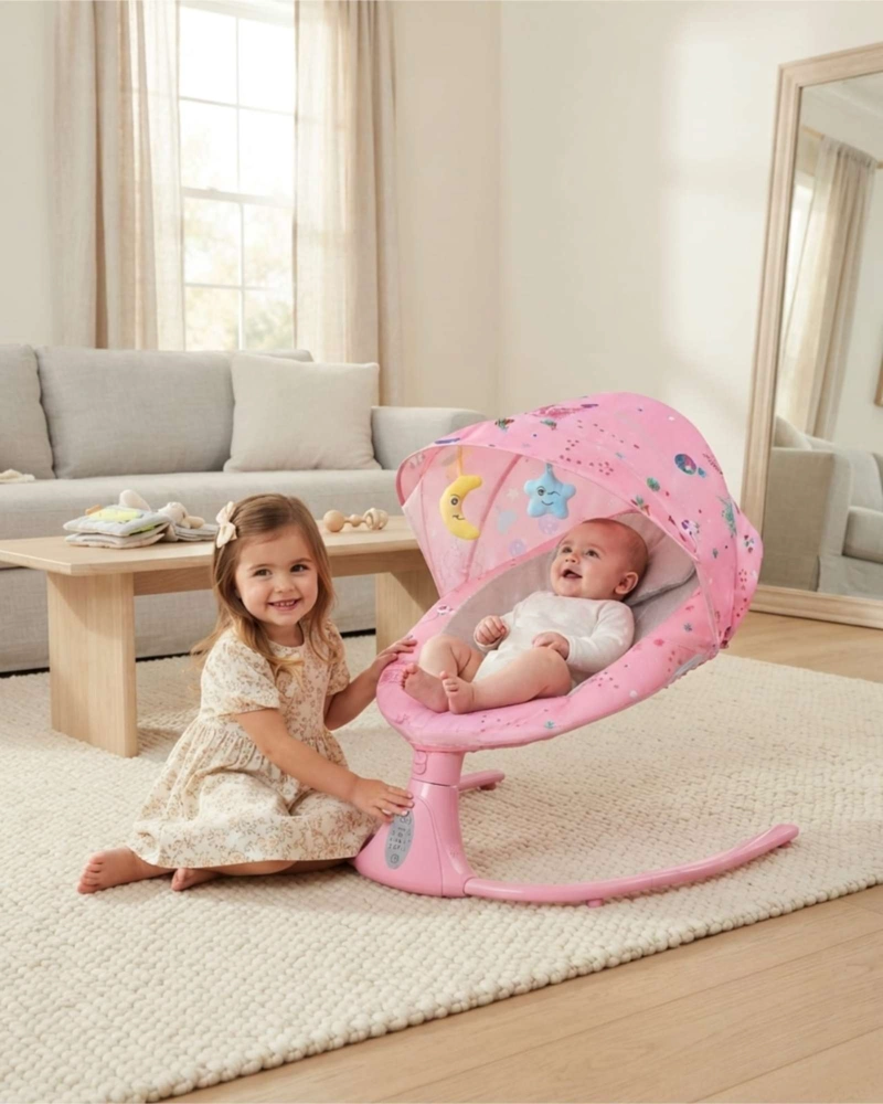 SILLA NIDO MECEDORA 360 CON MOSQUITERO Y PANEL INTELIGENTE - 3