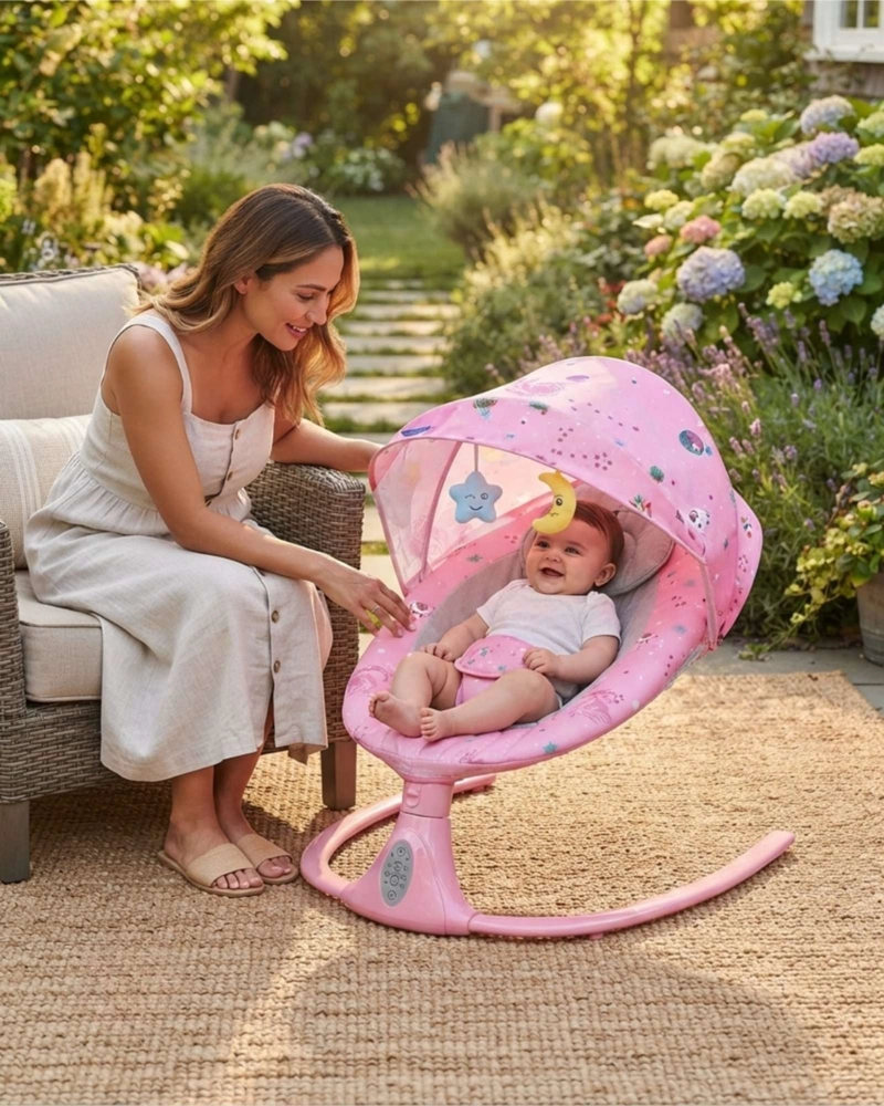 SILLA NIDO MECEDORA 360 CON MOSQUITERO Y PANEL INTELIGENTE - 5