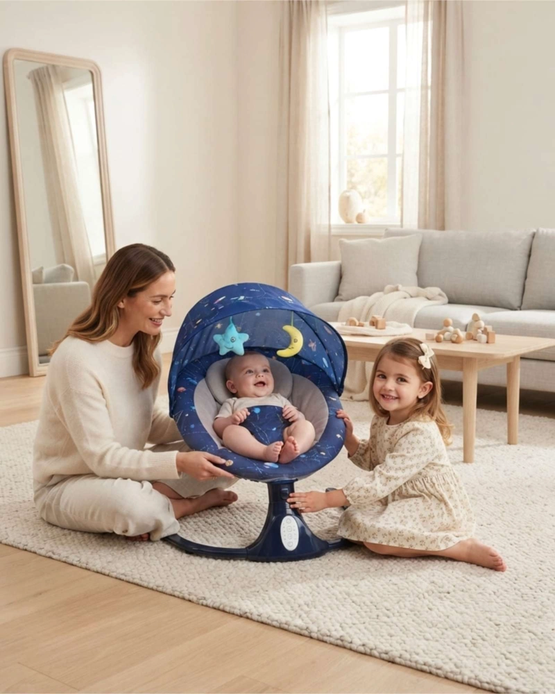 SILLA NIDO MECEDORA 360 CON MOSQUITERO Y PANEL INTELIGENTE - 2