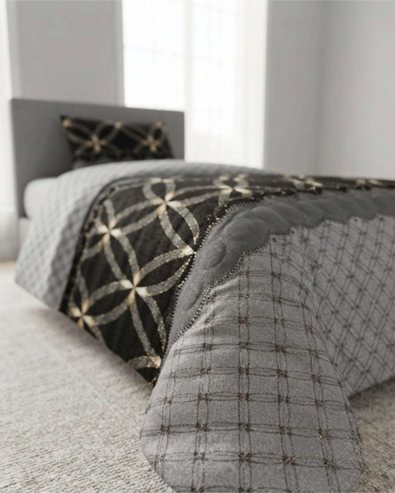 QUILT VERANO ESTILO REVISTA MODERNA PLAZA Y MEDIA MAS ALMOHADA - 3