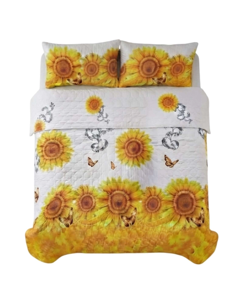 CUBRECAMA QUILT DE VERANO SUPER KING DELGADO ULTRA LIVIANO + 2 ALMOHADAS - 6
