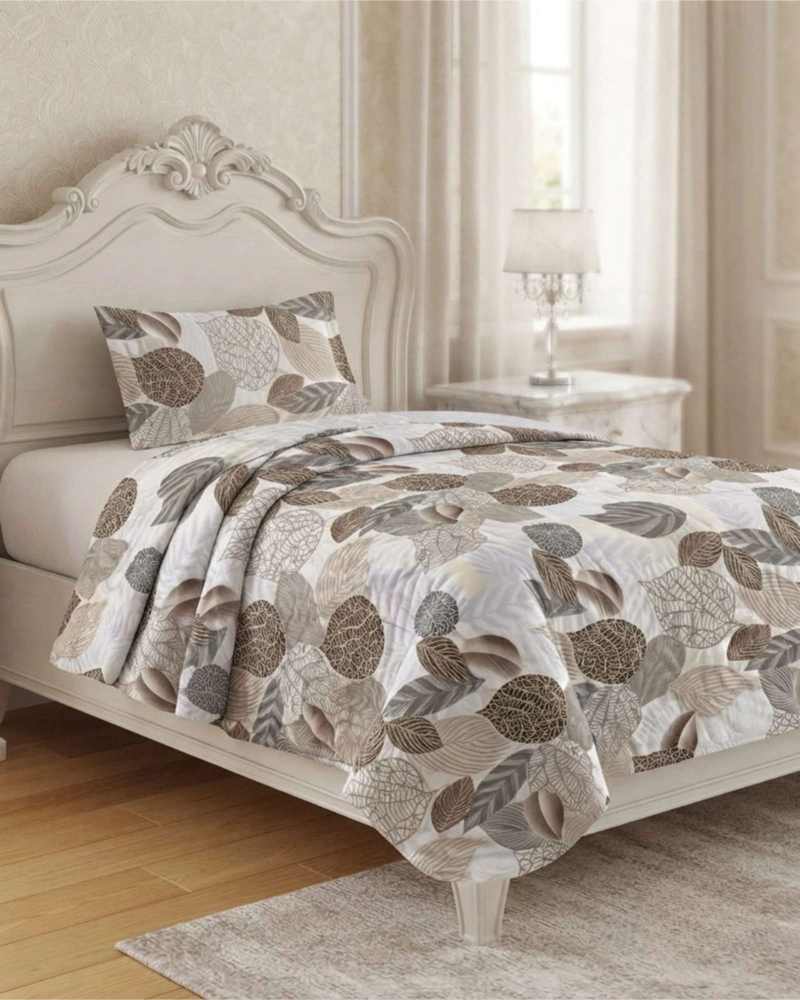 CUBRECAMA QUILT DE VERANO 1.5 PLAZAS DELGADO + 1 ALMOHADA - 2