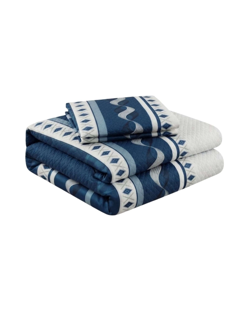CUBRECAMA QUILT DE VERANO 1.5 PLAZAS MICROFIBRA ULTRA LIVIANO + 1 FUNDA - 6