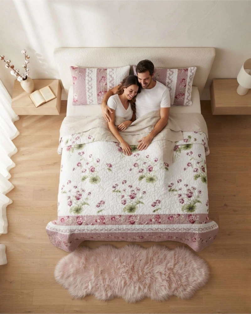 CUBRECAMA QUILT DE VERANO SUPER KING DELGADO ULTRA LIVIANO - 3