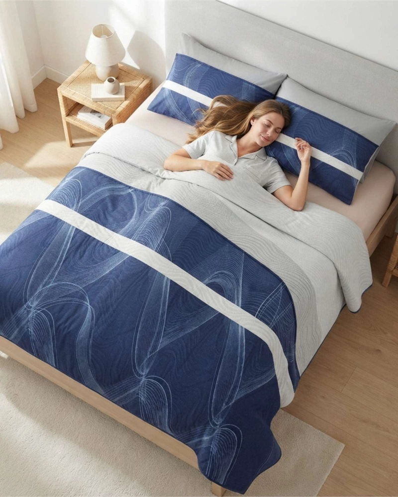 CUBRECAMA QUILT DE VERANO 2 PLAZAS DELGADO + 2 ALMOHADADAS - 2