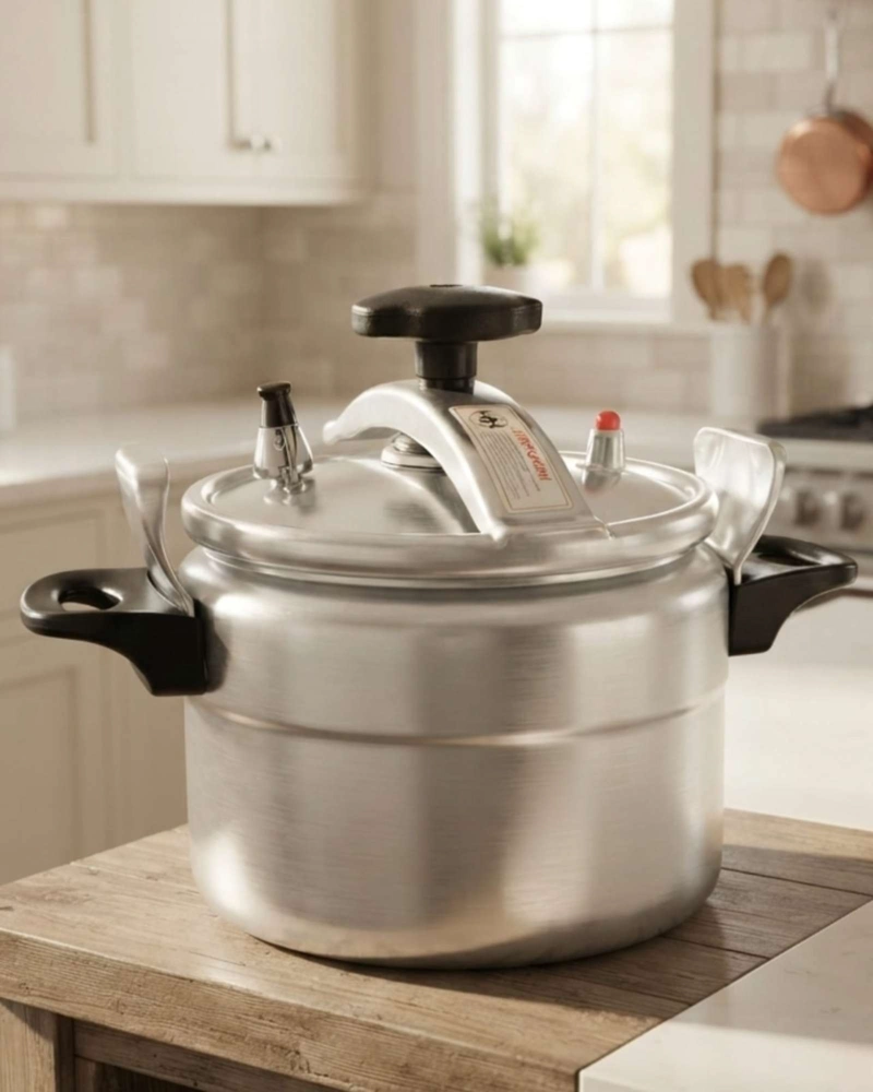 OLLA A PRESION 8L DORAL KITCHEN EN ALUMINIO CON ASAS TERMORRESISTENTES - 2