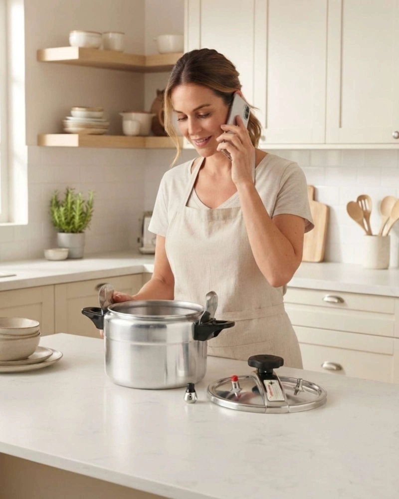 OLLA A PRESION 10L DORAL KITCHEN EN ALUMINIO CON ASAS TERMORRESISTENTES - 1