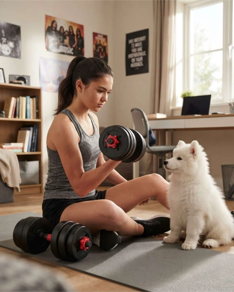 KIT DE MANCUERNAS AJUSTABLES 20 KG GIMNASIO EN CASA - 5
