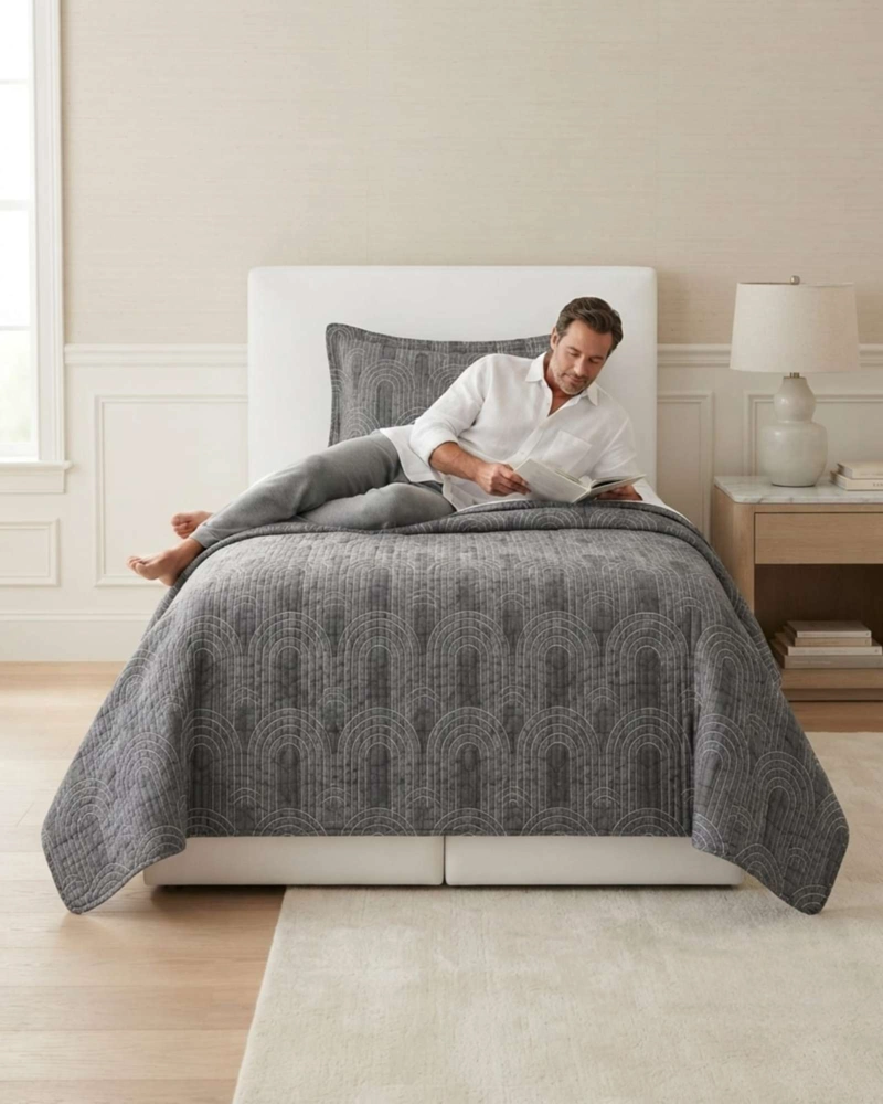 SET CUBRELECHO QUILT VERANO 1.5 PLAZAS FRESCO MAS 1 FUNDA DE ALMOHADA - 4