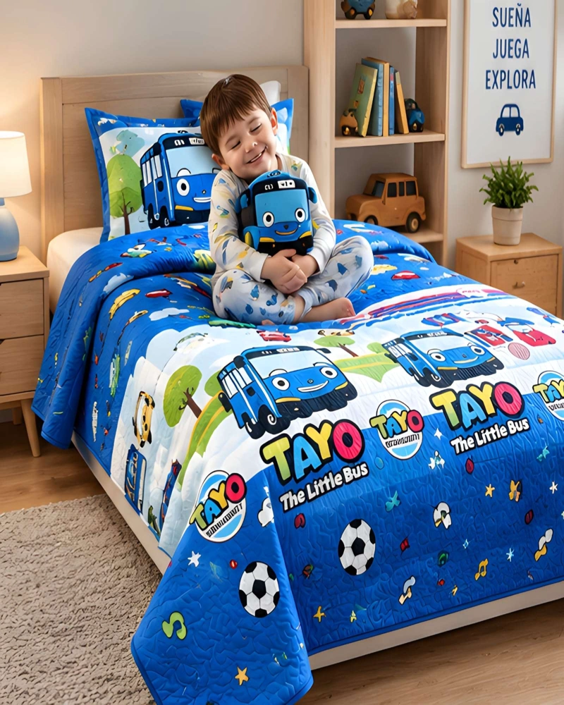 QUILT ACOLCHADO 1.5 PLAZAS 180X230 CM + FUNDA DE ALMOHADA - 1