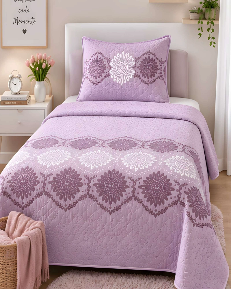 QUILT ACOLCHADO 1.5 PLAZAS 180X230 CM + FUNDA DE ALMOHADA - 5
