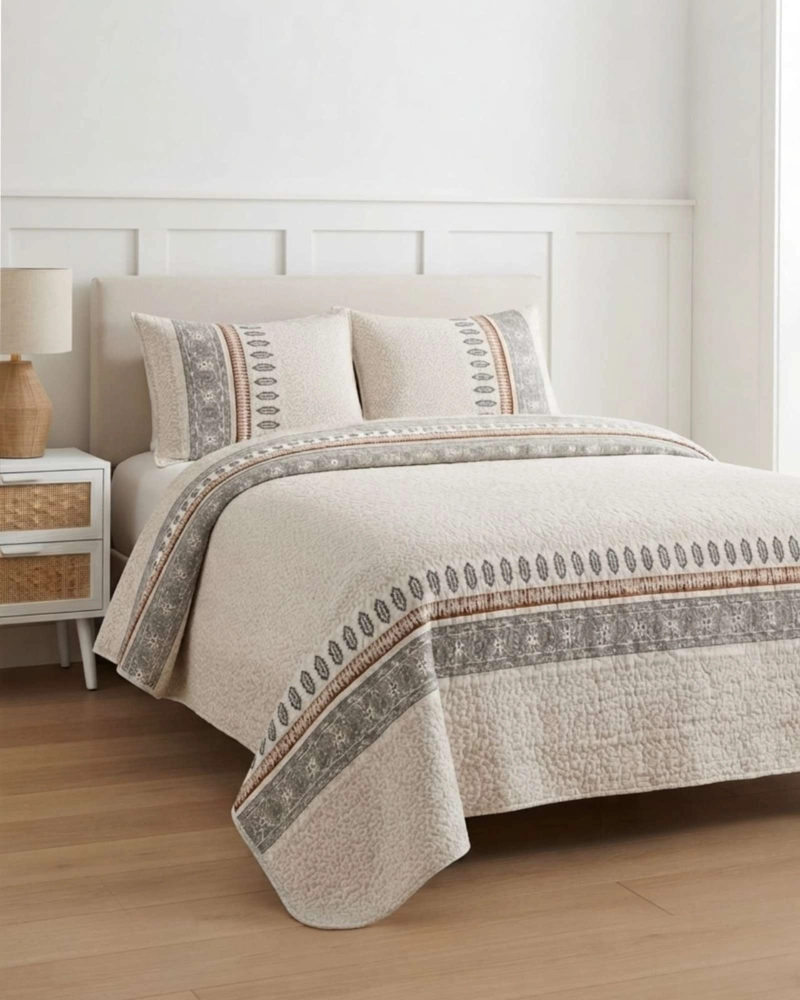 QUILT CUBRECAMA DELGADO VERANO SUPER KING + 2 FUNDAS - 4