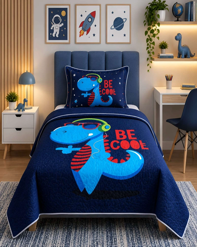 CUBRECAMAS QUILT PLAZA Y MEDIA TEXTURA SUAVE Y FRESCA - 1