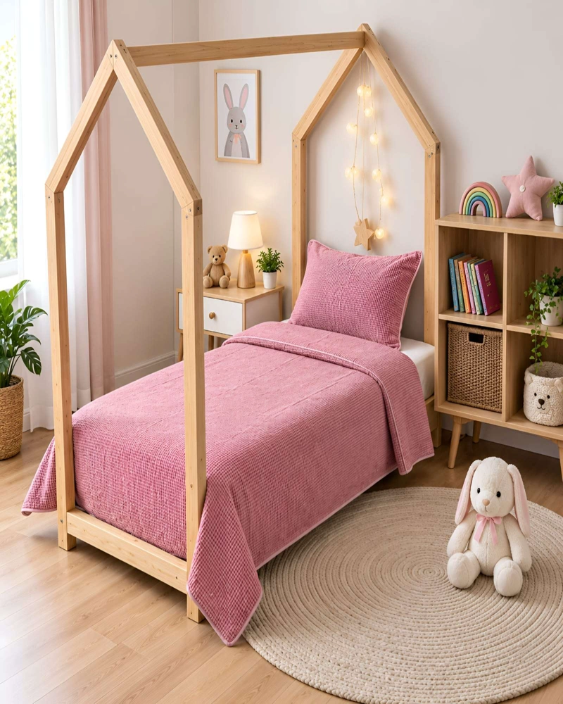 CUBRECAMAS QUILT PLAZA Y MEDIA MAS ALMOHADA TEXTURA SUAVE Y FRESCA - 3