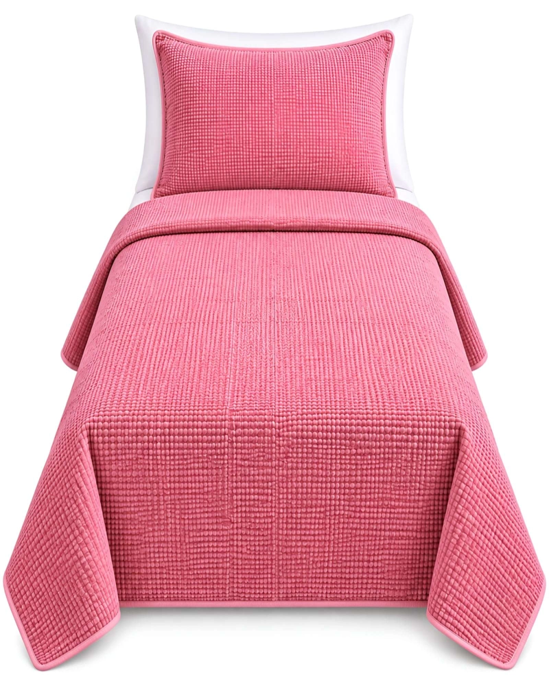 CUBRECAMAS QUILT PLAZA Y MEDIA MAS ALMOHADA TEXTURA SUAVE Y FRESCA - 6