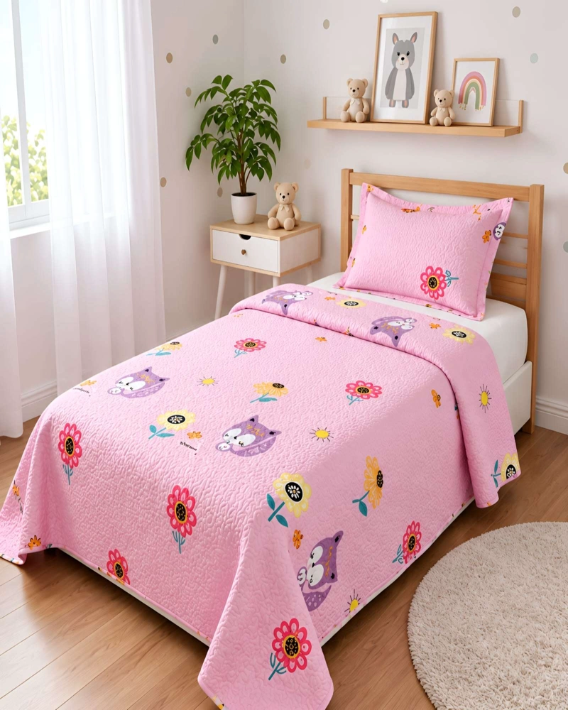 CUBRECAMAS QUILT PLAZA Y MEDIA TEXTURA SUAVE Y FRESCA - 1