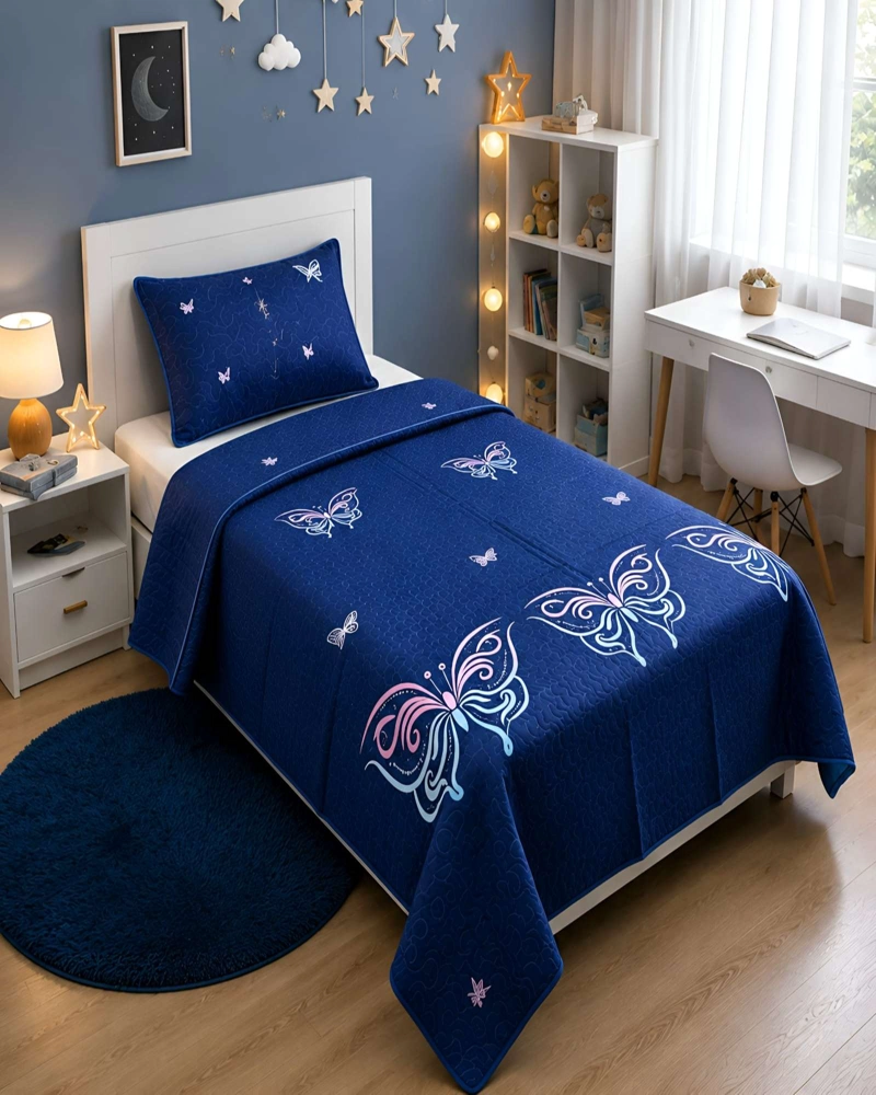 CUBRECAMAS QUILT PLAZA Y MEDIA MAS ALMOHADA TEXTURA SUAVE Y FRESCA - 2
