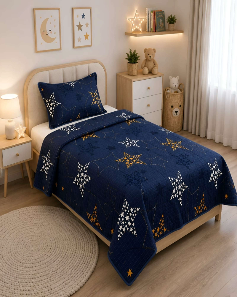 CUBRECAMAS QUILT PLAZA Y MEDIA TEXTURA SUAVE Y FRESCA - 4