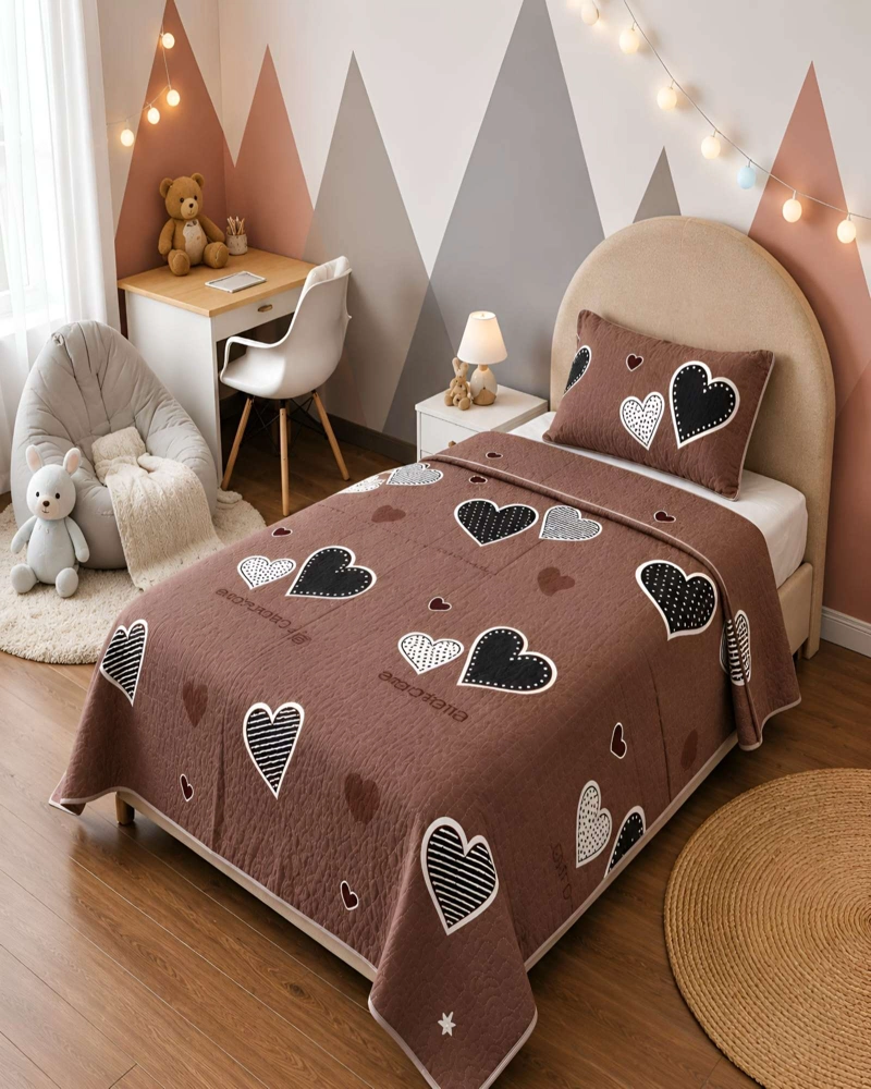 CUBRECAMAS QUILT PLAZA Y MEDIA TEXTURA SUAVE Y FRESCA - 1