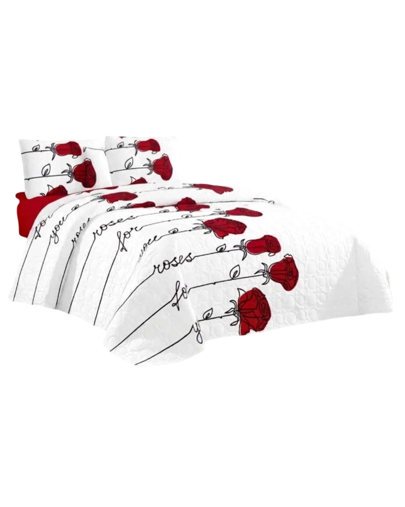 QUILT DE VERANO KING MAS ALMOHADAS TRANSPIRABLE Y SUAVE - 6