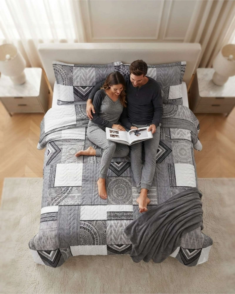 QUILT DE VERANO KING TRANSPIRABLE Y SUAVE - 3