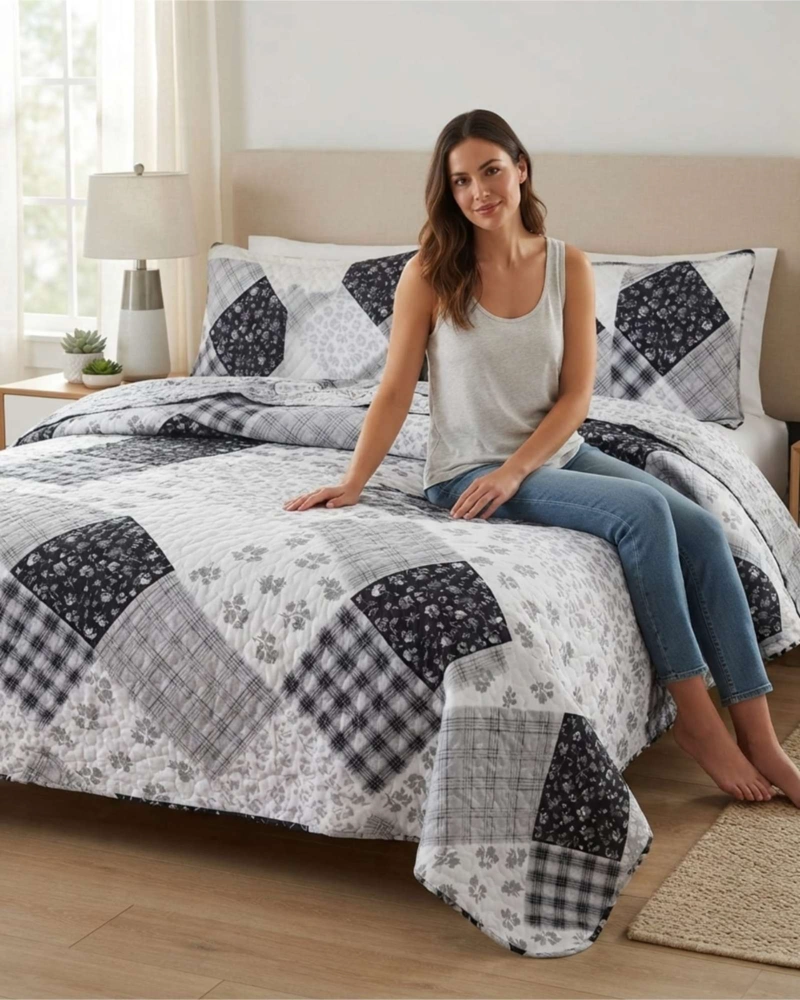 QUILT DE VERANO KING TRANSPIRABLE Y SUAVE - 1