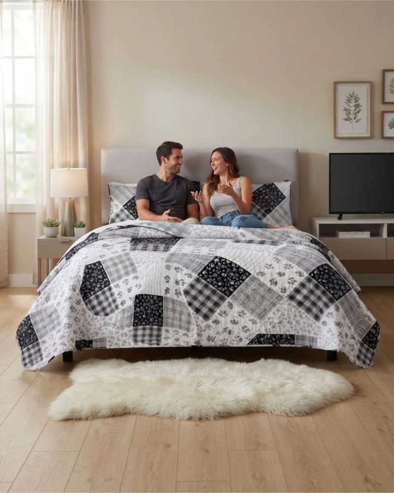 QUILT DE VERANO KING TRANSPIRABLE Y SUAVE - 4