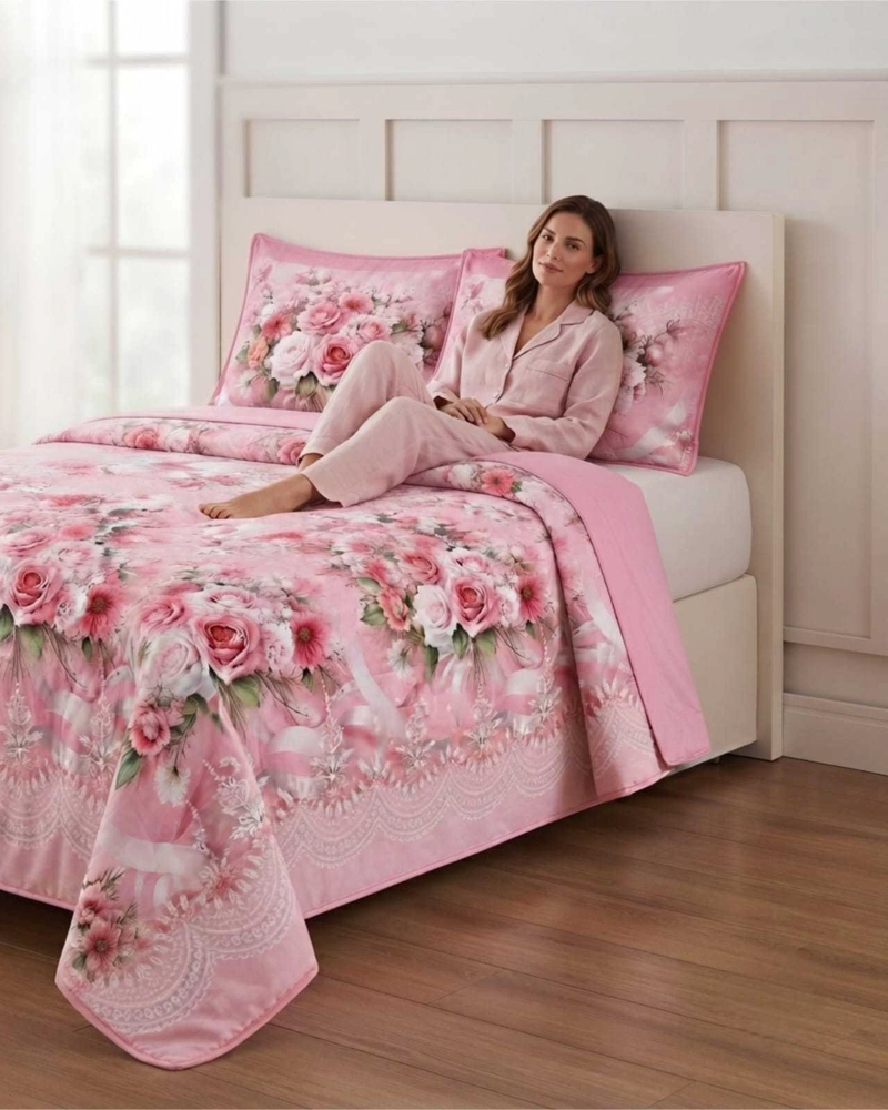 QUILT DELGADO PARA VERANO FRESCO 2 PLAZAS MAS ALMOHADAS - 1