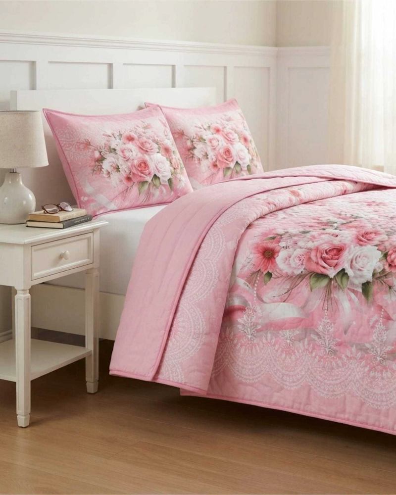 QUILT DELGADO PARA VERANO FRESCO 2 PLAZAS MAS ALMOHADAS - 2