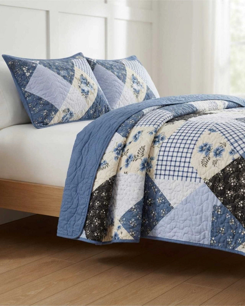 QUILT DELGADO PARA VERANO FRESCO 2 PLAZAS MAS ALMOHADAS - 3