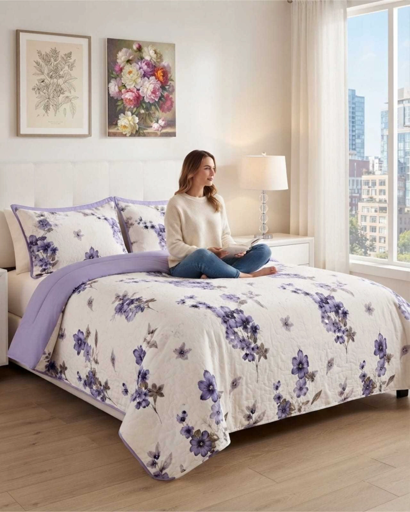 QUILT DELGADO PARA VERANO FRESCO KING MAS ALMOHADAS - 2